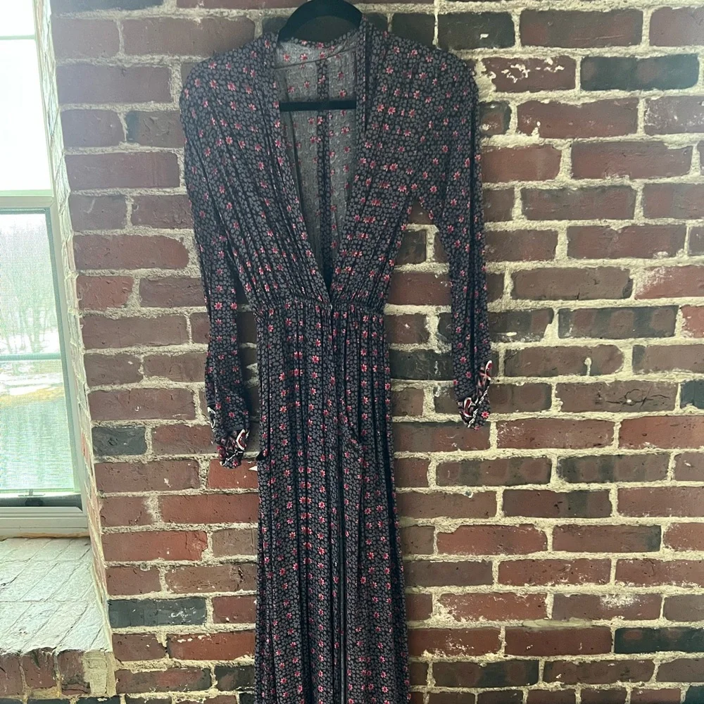 Anthropologie Purple Boho Maxi Dress XS - Picture 3 of 12